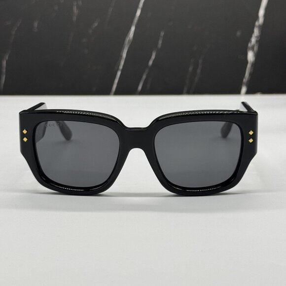 NEW GUCCI GG1261S 001 BLACK/GRAY UNISEX SUNGLASSES GUCCI - Picture 2 of 10